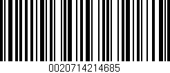 Código de barras (EAN, GTIN, SKU, ISBN): '0020714214685'