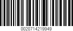 Código de barras (EAN, GTIN, SKU, ISBN): '0020714219949'