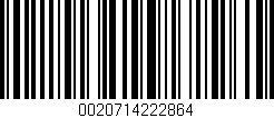 Código de barras (EAN, GTIN, SKU, ISBN): '0020714222864'