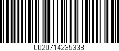 Código de barras (EAN, GTIN, SKU, ISBN): '0020714235338'