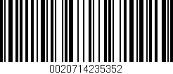 Código de barras (EAN, GTIN, SKU, ISBN): '0020714235352'