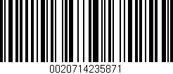 Código de barras (EAN, GTIN, SKU, ISBN): '0020714235871'