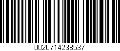 Código de barras (EAN, GTIN, SKU, ISBN): '0020714238537'