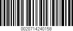Código de barras (EAN, GTIN, SKU, ISBN): '0020714240158'