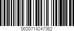 Código de barras (EAN, GTIN, SKU, ISBN): '0020714247362'