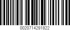 Código de barras (EAN, GTIN, SKU, ISBN): '0020714291822'