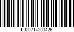 Código de barras (EAN, GTIN, SKU, ISBN): '0020714303426'