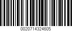 Código de barras (EAN, GTIN, SKU, ISBN): '0020714324605'