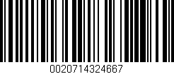 Código de barras (EAN, GTIN, SKU, ISBN): '0020714324667'