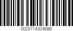 Código de barras (EAN, GTIN, SKU, ISBN): '0020714324698'
