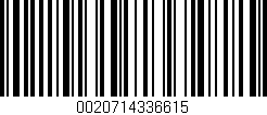 Código de barras (EAN, GTIN, SKU, ISBN): '0020714336615'