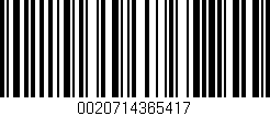 Código de barras (EAN, GTIN, SKU, ISBN): '0020714365417'