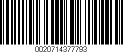 Código de barras (EAN, GTIN, SKU, ISBN): '0020714377793'