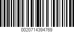 Código de barras (EAN, GTIN, SKU, ISBN): '0020714394769'