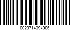 Código de barras (EAN, GTIN, SKU, ISBN): '0020714394806'