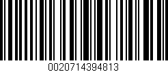 Código de barras (EAN, GTIN, SKU, ISBN): '0020714394813'