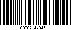 Código de barras (EAN, GTIN, SKU, ISBN): '0020714404611'