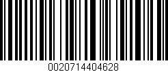 Código de barras (EAN, GTIN, SKU, ISBN): '0020714404628'