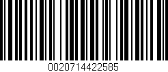 Código de barras (EAN, GTIN, SKU, ISBN): '0020714422585'