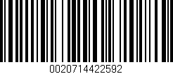 Código de barras (EAN, GTIN, SKU, ISBN): '0020714422592'