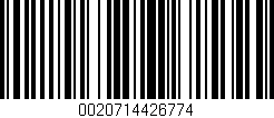 Código de barras (EAN, GTIN, SKU, ISBN): '0020714426774'
