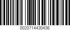 Código de barras (EAN, GTIN, SKU, ISBN): '0020714430436'