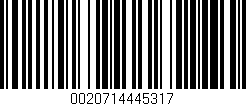 Código de barras (EAN, GTIN, SKU, ISBN): '0020714445317'