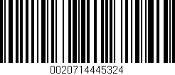 Código de barras (EAN, GTIN, SKU, ISBN): '0020714445324'