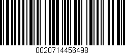 Código de barras (EAN, GTIN, SKU, ISBN): '0020714456498'