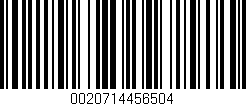 Código de barras (EAN, GTIN, SKU, ISBN): '0020714456504'