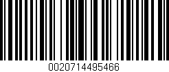 Código de barras (EAN, GTIN, SKU, ISBN): '0020714495466'