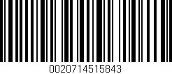 Código de barras (EAN, GTIN, SKU, ISBN): '0020714515843'