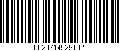 Código de barras (EAN, GTIN, SKU, ISBN): '0020714529192'