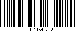 Código de barras (EAN, GTIN, SKU, ISBN): '0020714540272'