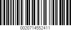 Código de barras (EAN, GTIN, SKU, ISBN): '0020714552411'