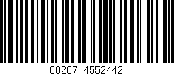 Código de barras (EAN, GTIN, SKU, ISBN): '0020714552442'