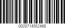 Código de barras (EAN, GTIN, SKU, ISBN): '0020714552466'