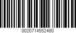 Código de barras (EAN, GTIN, SKU, ISBN): '0020714552480'