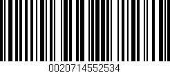 Código de barras (EAN, GTIN, SKU, ISBN): '0020714552534'