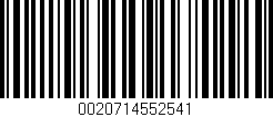 Código de barras (EAN, GTIN, SKU, ISBN): '0020714552541'