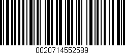 Código de barras (EAN, GTIN, SKU, ISBN): '0020714552589'