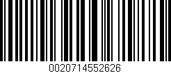 Código de barras (EAN, GTIN, SKU, ISBN): '0020714552626'