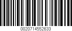 Código de barras (EAN, GTIN, SKU, ISBN): '0020714552633'