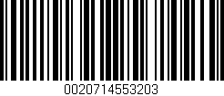 Código de barras (EAN, GTIN, SKU, ISBN): '0020714553203'