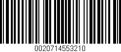 Código de barras (EAN, GTIN, SKU, ISBN): '0020714553210'