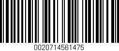 Código de barras (EAN, GTIN, SKU, ISBN): '0020714561475'