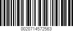 Código de barras (EAN, GTIN, SKU, ISBN): '0020714572563'