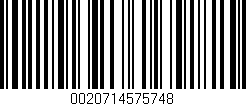 Código de barras (EAN, GTIN, SKU, ISBN): '0020714575748'