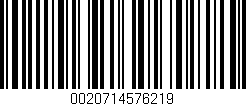 Código de barras (EAN, GTIN, SKU, ISBN): '0020714576219'