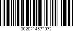 Código de barras (EAN, GTIN, SKU, ISBN): '0020714577872'